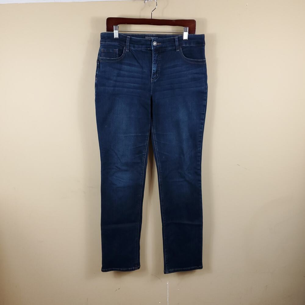 Chico's So Lifting Slim-Leg Jeans in Dark Wash Size 8